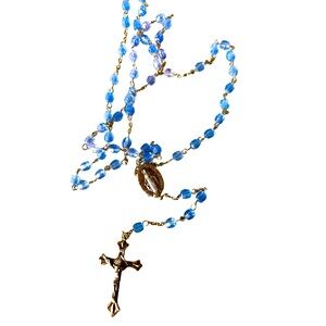 **Blue Beaded Rosary**